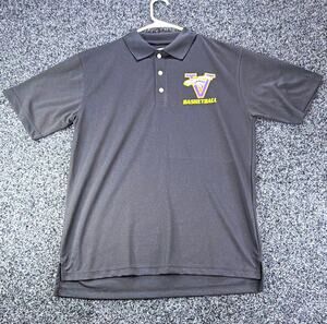 Valencia Vikings Basketball Polo Men’s Medium Black UltraClub Cool Dry